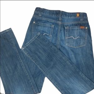 7 For all Mankind Slimmy Dark Wash Skinny Jeans 14